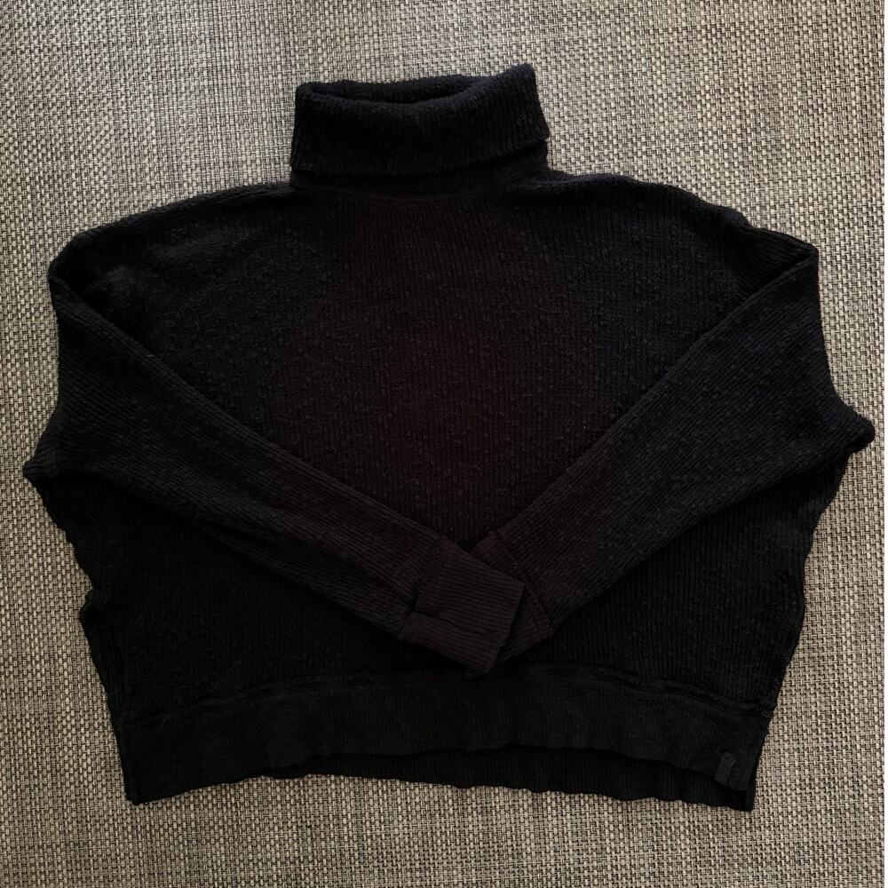 WE THE FREE Cotton Chunky Marled Oversized Turtleneck Long Sleeve Sweater L